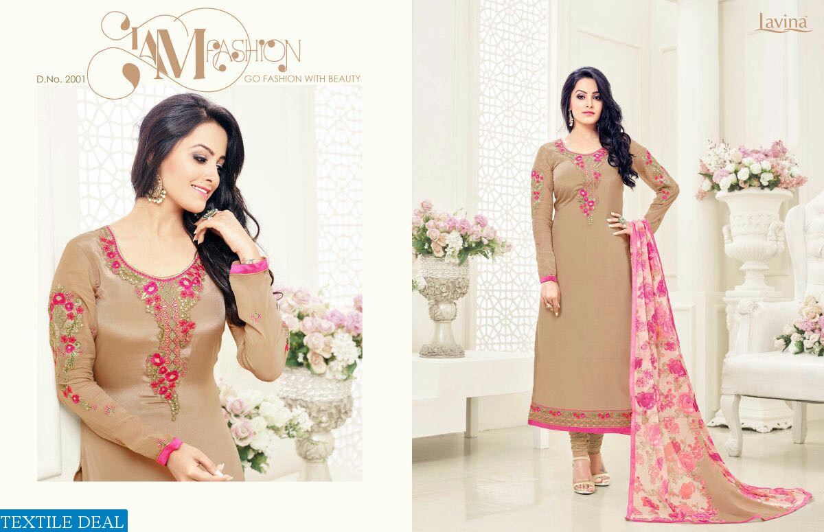 lavina shagun-2 Export French Embroidery salwar kameez